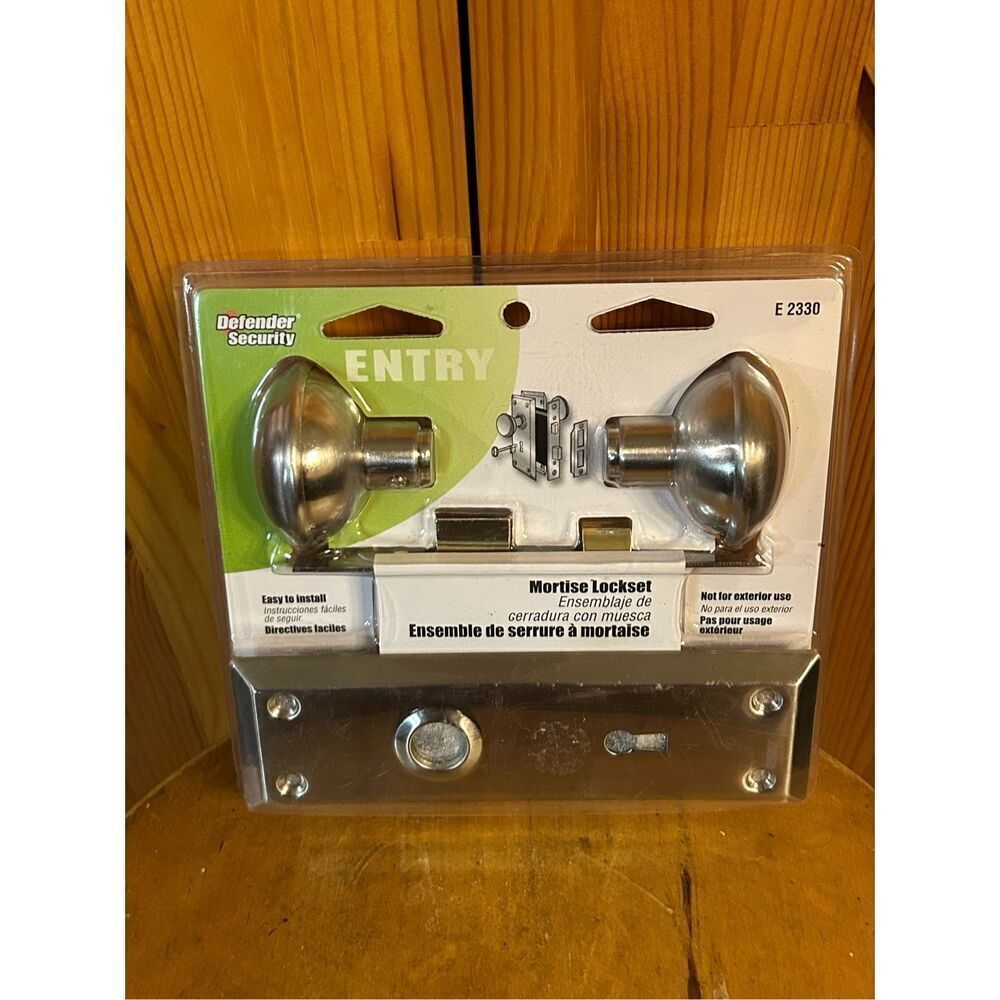 Defender Security E-2330 Mortise Lockset Stainless Steel Sealed (8151)